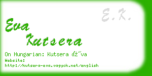 eva kutsera business card